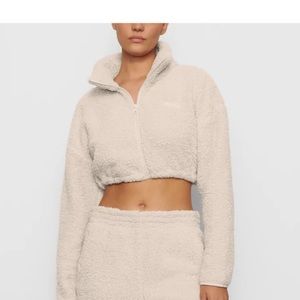 SKIMS Cropped Teddy Jacket